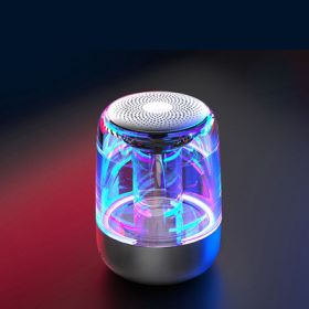 Portable Speakers Bluetooth Column Wireless Bluetooth Speaker Powerful Bass Radio with Variable Color LED Light (Option: 5w-Black)